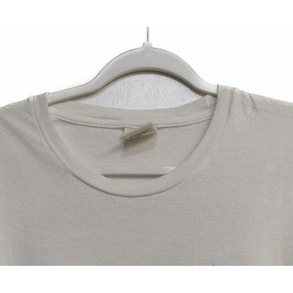 Port & Company Mens White Cotton T Shirt Graphic Logo Crew Neck Short Sleeve 2XL - Picture 6 of 7